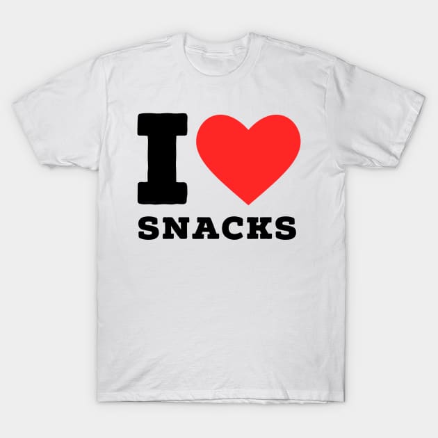 i love Snacks T-Shirt by richercollections